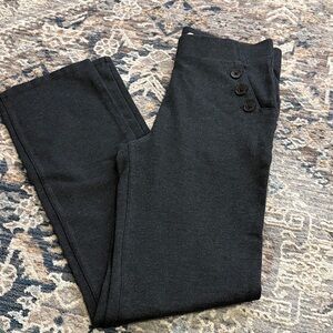 Stylish Black Pants with Button Detail